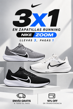 3X1 ZAPATILLAS RUNNING NIKE ZOOM